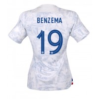 Frankreich Karim Benzema #19 Fußballbekleidung Auswärtstrikot Damen WM 2022 Kurzarm